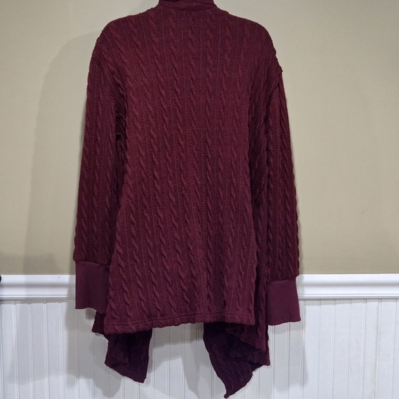 Weekend Women's Cardigan Sweater Thumbhole Open Long Cable Knit w/Pockets Size L - Picture 2 of 10
